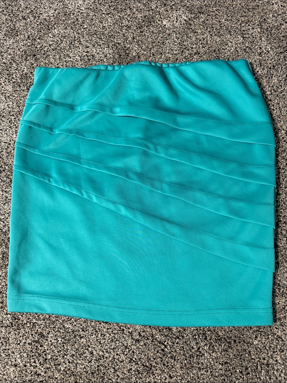 Charlotte Russe Teal Layered Mini Skirt